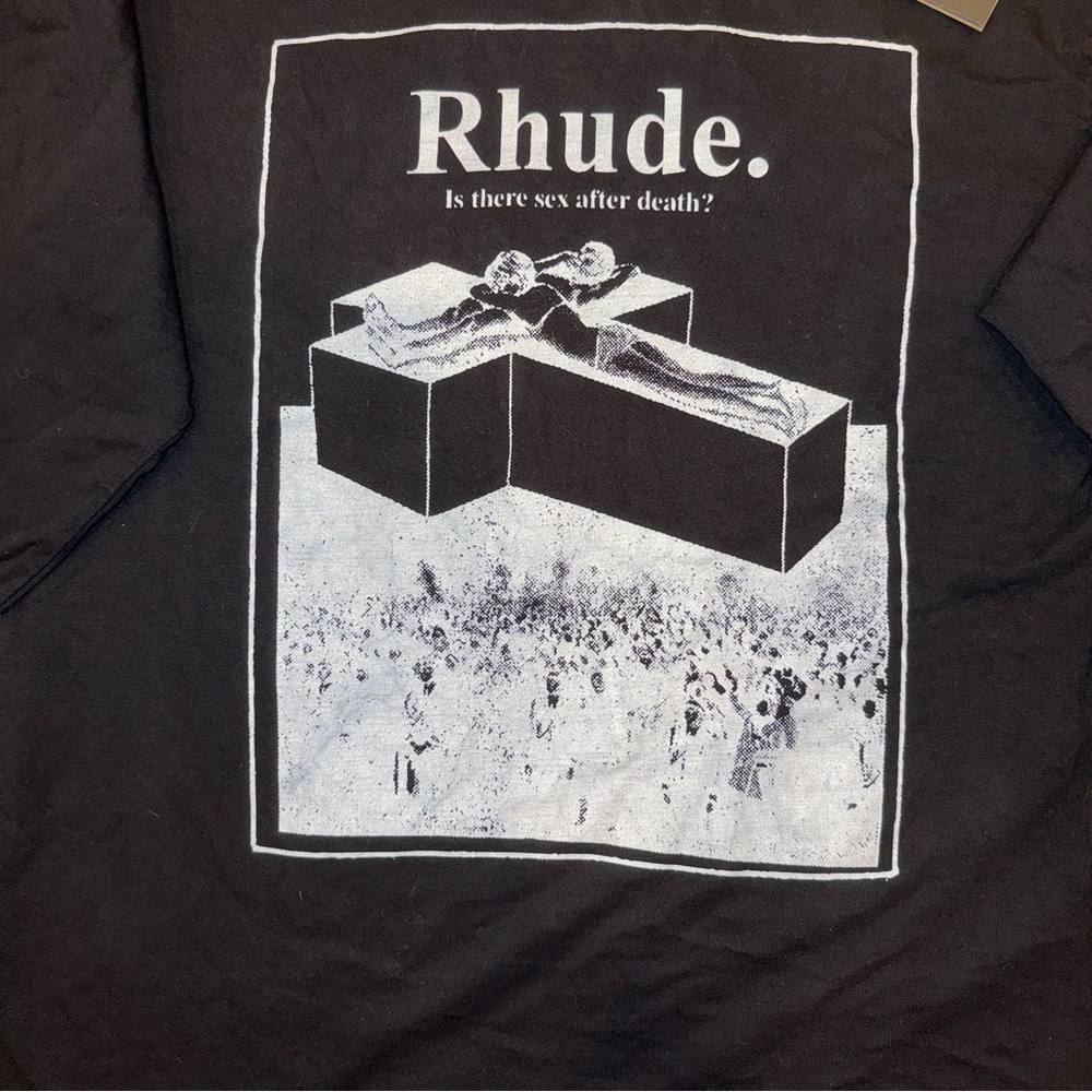 Rhude’s After Death Graphic Black Long Sleeve Tee - Picture 4 of 7